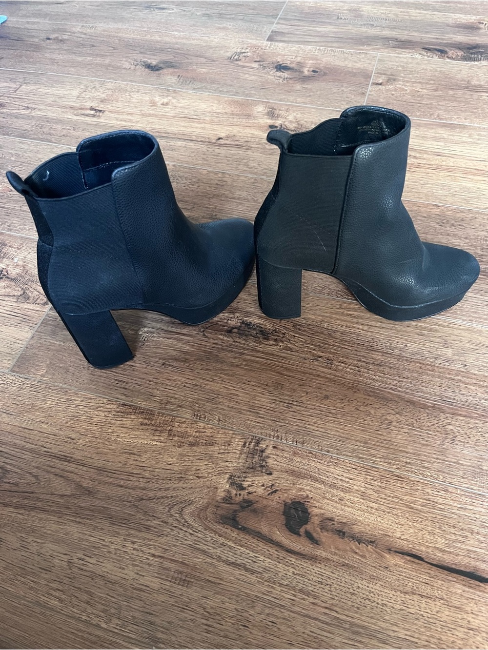 Black Women's Platform Ankle Boots - Mix No. 6 - Picture 3 of 5